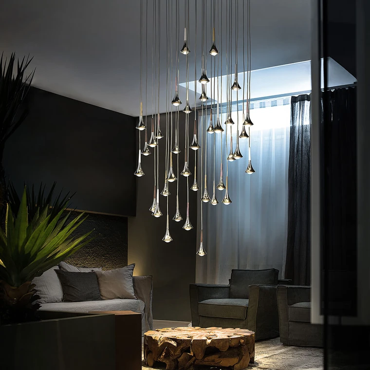 Hanging lights for double height ceiling discount